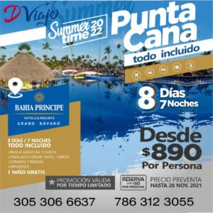 Oferta vacaciones en Punta Cana verano 2022